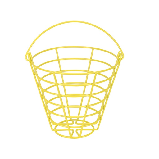 [41226YEL] Powder Coated Metal Ball Basket (Holds 50 Golf Balls)