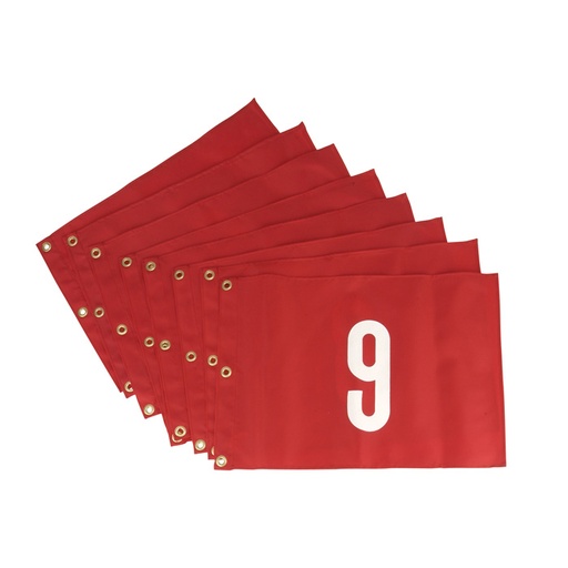 [42492] Economy Stock Numbered Grommeted Pin Flags