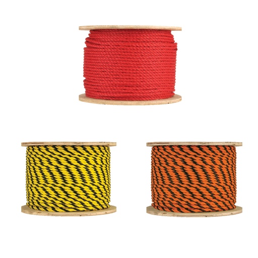 [41883G] 3-Strand Twisted Polypropylene Rope - 3/8"